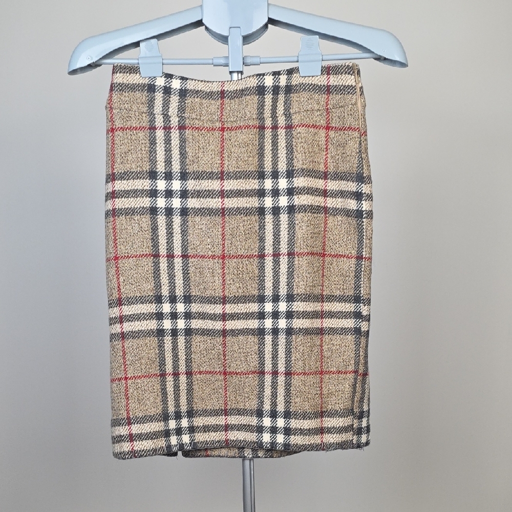 Burberry London Vintage Wool Skirt – Beige Nova Check – Made in Italy - S - Picture 6 of 13